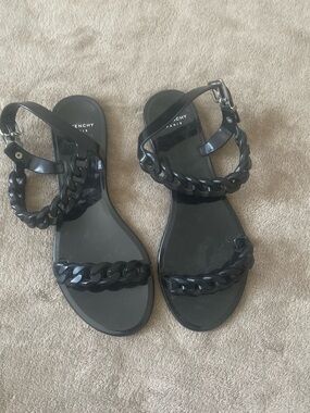 Givenchy Black Chain-Link Sandals